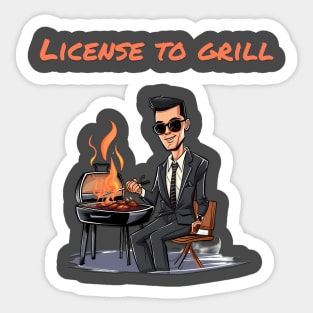 BBQ Grilling - License to Grill Sticker